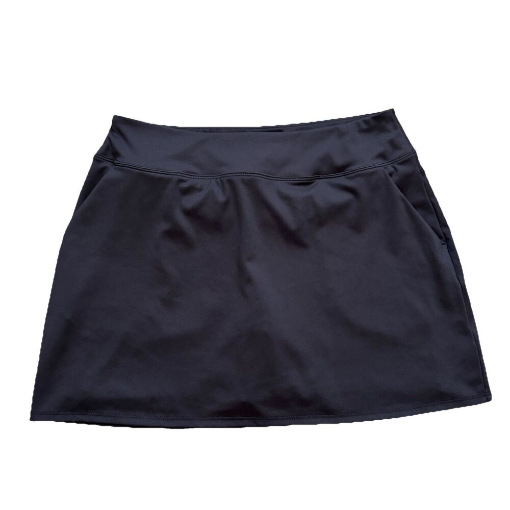 Tommy Bahama Golf Skirt Women's M Black Skort Athletic Solid Tennis Pickleball